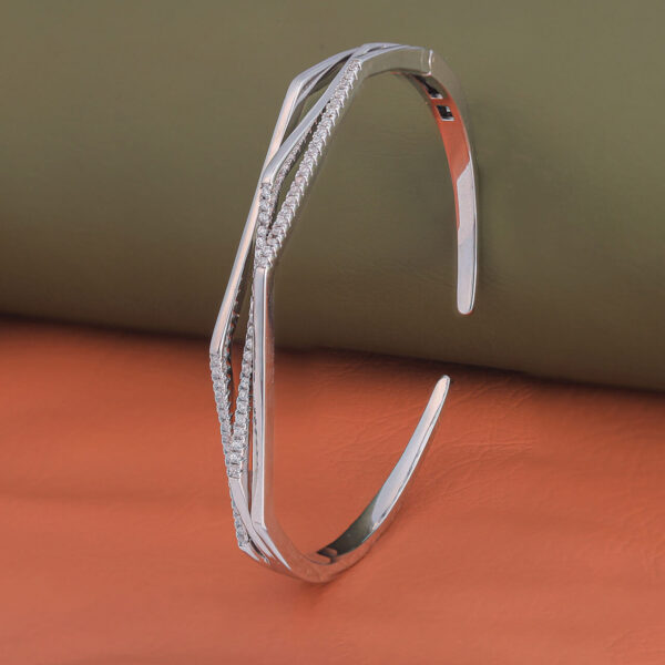 MELANO 925 Silver Zigzag Openable Bracelet For Womens | Womens Silver Kada
