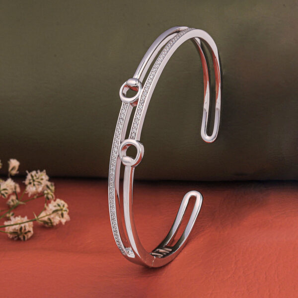 MELANO 925 Silver Double Round Bracelet For Womens | Womens Silver Kada