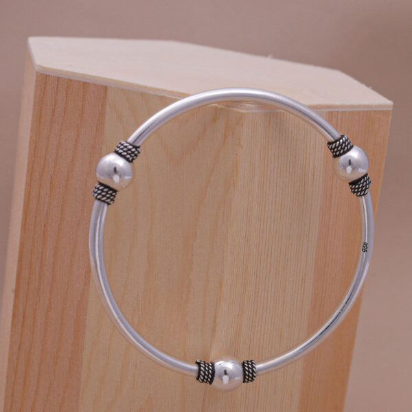 MELANO 925 Sterling Silver Stylish Oxidised Bangles Gift for Her