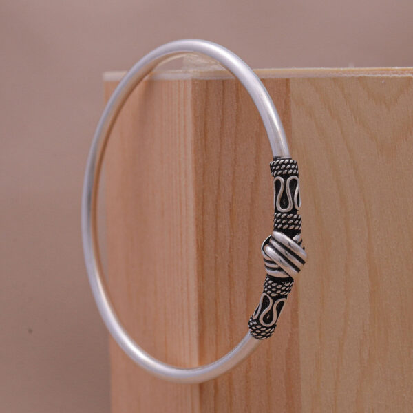 MELANO 925 Sterling Silver Unique Oxidised Bangles Gift for Her