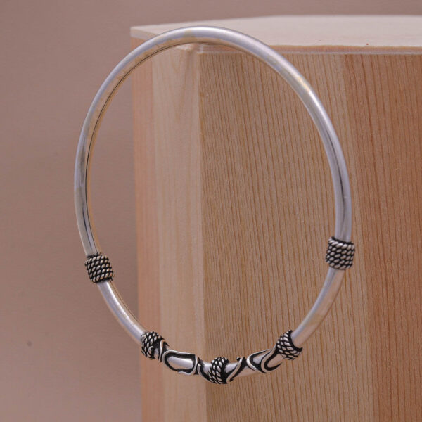 MELANO 925 Sterling Silver Oxidised Fancy Bangles Gift for Her