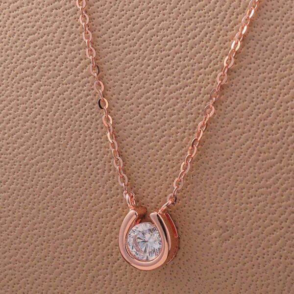 MELANO 925 Sterling Silver Moissanite Diamond Necklace | Rhodium Plated Gift for Her