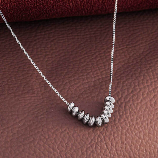 MELANO 925 Sterling Silver Stylish Round Necklace | Rhodium Plated Gift for Her