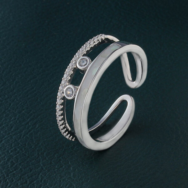 MELANO 925 Sterling Silver Unique Diamond Ring Gift for Her