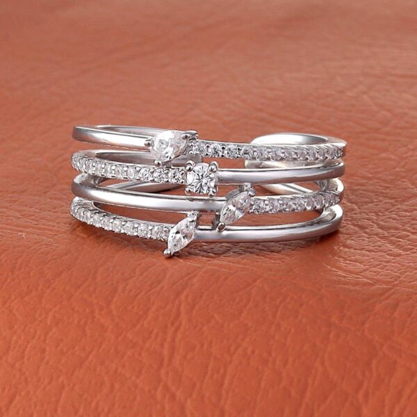 MELANO 925 Silver Diamond Ring Gift for Her