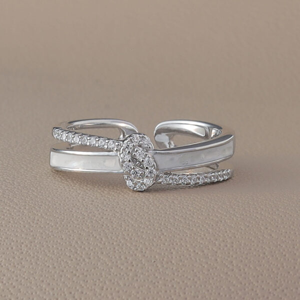 MELANO 925 Sterling Silver Unique Diamond Ring