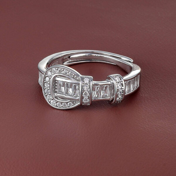 MELANO Pure 925 Sterling Silver Round Diamond Ring