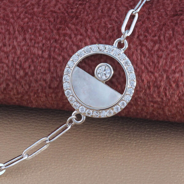 MELANO 925 Silver Stylish Round With MOP Bracelet For Her