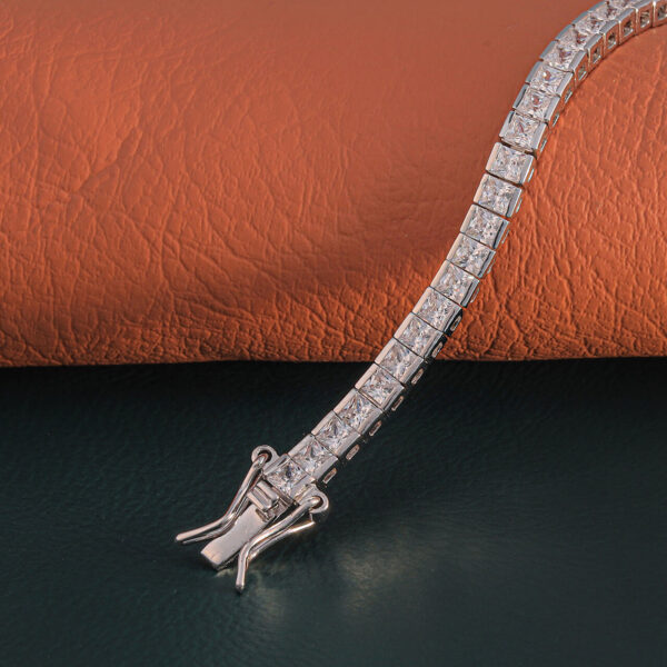 MELANO 925 Silver Princess Cut Tanish Bracelet For Her