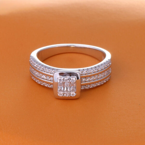 MELANO 925 Sterling Silver Cathedral Halo Ring