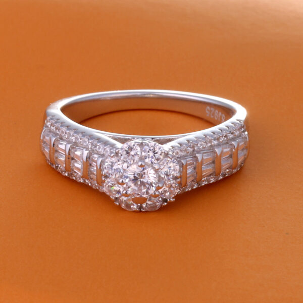 MELANO 925 Sterling Silver Irina Stylish Solitaire Diamond Ring