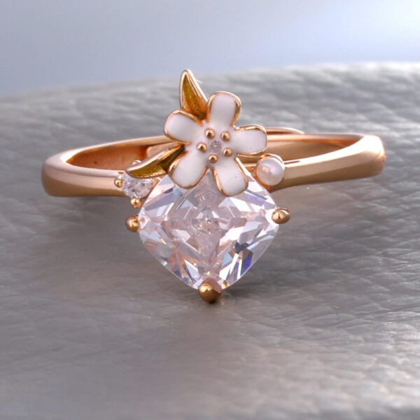 MELANO 925 Sterling Silver Ring Princess Solitaire Finger Ring