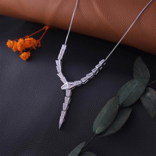 MELANO 925 Sterling Silver Italian Snake Pendant With Chain | Rhodium Plated Gift for Her