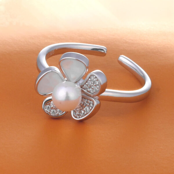 MELANO 925 Sterling Silver Flower Toe Rings Pair Size Oxidised Gift for Her