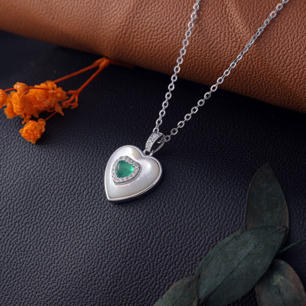 MELANO 925 Sterling Silver Heart Pendant Chain Necklace