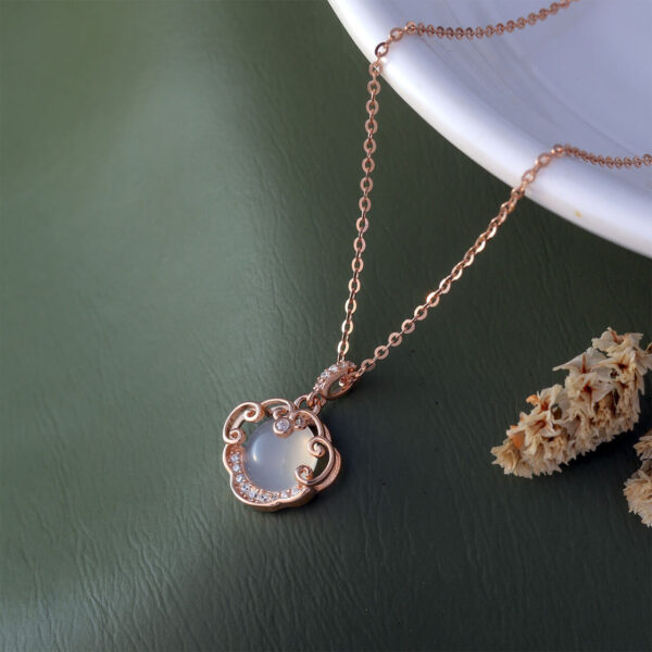MELANO 925 Sterling Silver Italian Trending Diamond Pendant Chain Necklace