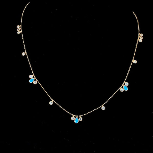 MELANO 925 Sterling Silver Mala, Set Rose Gold Rhodium Plated, Gift for Her