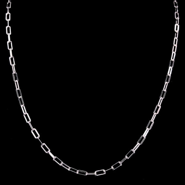 MELANO 925 Sterling Silver Square Shape Mala, Original Rhodium Plated, Gift for her