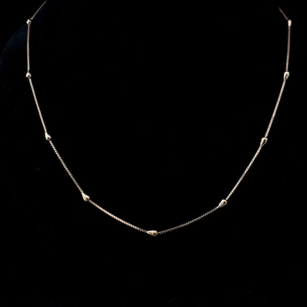MELANO 925 Sterling Silver Dots Chain Jewellery, Set Rose Gold Rhodium Plated, Gift for Her
