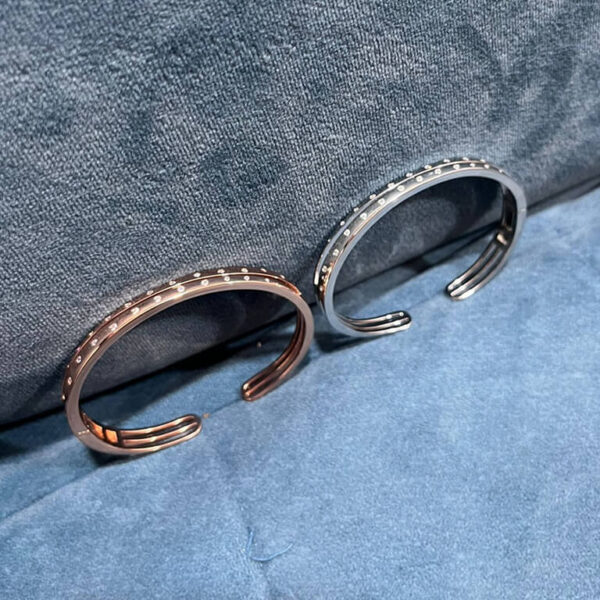 MELANO 925 Silver and Rose gold Korean Design Italian Round Kada For Womens | Womens Silver Kada