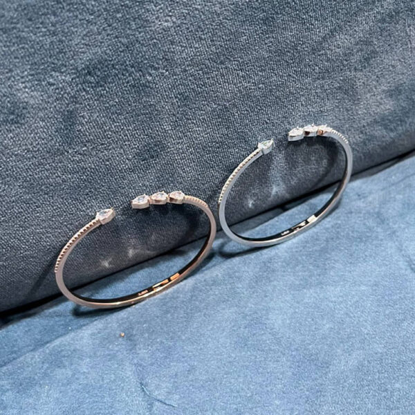 MELANO 925 Silver and Rose gold Prudence Small Italian Round Kada For Womens | Womens Silver Kada