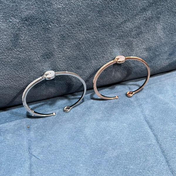 MELANO 925 Silver and Rose gold Cuff Italian Round Kada For Womens | Womens Silver Kada