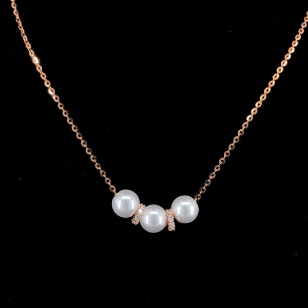 MELANO 925 Sterling Silver Original Pearl Necklace, Original Rhodium Plated, Gift for Her