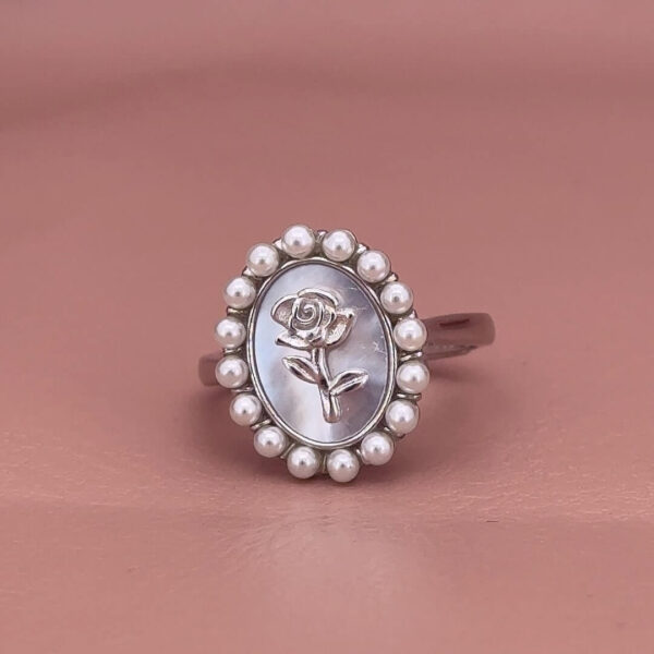 MELANO 925 Sterling Silver Rose Ring With Adjustable Band  & 925 Hallmark | Gift for Her