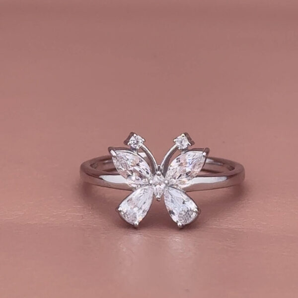 MELANO 925 Sterling Silver Butterfly Ring With Adjustable Band  & 925 Hallmark | Gift for her