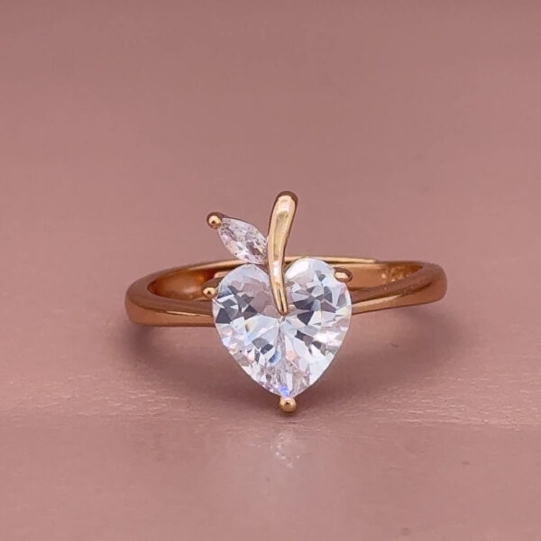 MELANO 925 Sterling Silver Heart Diamond Ring With Adjustable Band  & 925 Hallmark | Gift for Her