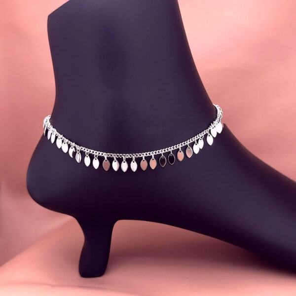 MELANO Pure 925 Sterling Silver Teardrop Anklet For Women (Single)  | Gift for Her