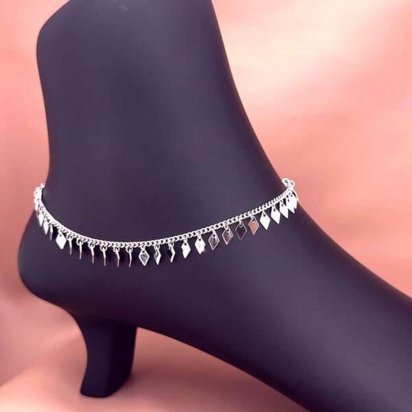 MELANO Pure 925 Sterling Silver Radiant  Anklet For Women (Single) | Gift for Her