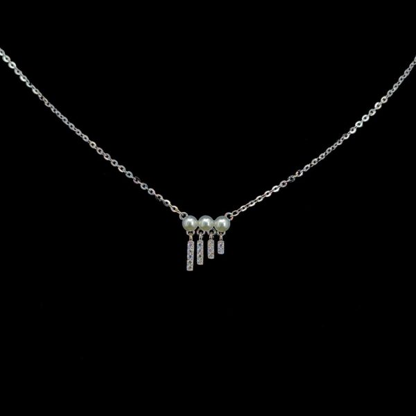 MELANO 925 Sterling Silver Pearl Drop Pendant Necklace, Original Rhodium Plated, Gift for Her